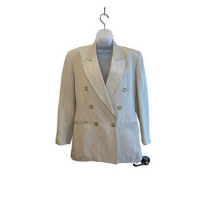 New Vintage The Limited Collection 1992 1993 Ladies Linen Button Front Blazer Si